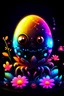 Placeholder: cartoon egg pfp character detailed spider fantastic glow glitter neon flowers