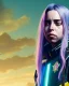 Placeholder: Billie Eilish, in stockings, cyberpunk2077