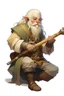 Placeholder: teenage fresh blonde bard mountain dwarf with silver flute dnd