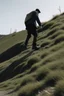Placeholder: a person struggling to walk up a hill
