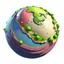 Placeholder: stylized planet, no background