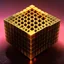 Placeholder: a mandelbox 3d fractal made of small metallic random color cubes