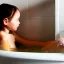 Placeholder: Girl sitting in Bathtub