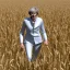 Placeholder: theresa may in a robot suit, running through fields of wheat, sunshine, daytime