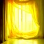Placeholder: An ethereal dreamscape filled with golden mist, soft yellow light floating through translucent curtains, a peaceful intimate space, abstract shapes of a bed and window barely visible, surreal atmosphere, inspired by quiet romantic dreams, floating fabric, silence and warmth, painterly style