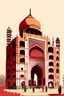 Placeholder: Delhi red fort illustration.