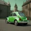 Placeholder: An old green VW Beetle, driving towards an Austrian castle, 8k, HD, cinematography, photorealistic, Cinematic, Color Grading, Ultra-Wide Angle, Depth of Field, hyper-detailed, beautifully color-coded, intricate details, beautifully color graded, Cinematic, Color Grading, Editorial Photography, Depth of Field, DOF, Tilt Blur, White Balance, 32k, Super-Resolution, Megapixel, ProPhoto RGB, VR, Halfrear Lighting, Backlight, Natural Lighting