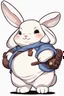 Placeholder: Cute fat bunny floppy ears adventurer robe dnd art realism