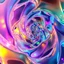 Placeholder: create A picture of 3d complex hypnotic recursive colored translucent 3D complex structures evolving and morphing, fluid geometry shifting between organic and geometric forms, iridescent glass material with internal glow and pretty bubbles inside,instances must have random translucent material smooth camera orbit, galaxy background, seamless motion, cinematic lighting, generative art style.