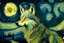 Placeholder: a wolf in van gogh style