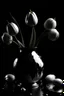 Placeholder: black tulips in a white bleeding vase s cinematic dramatic hd hig hlights detailled real wide and depth atmosphere