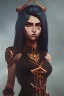 Placeholder:  emperor domination, dragon, black, sexy, highly detailed, beautiful, young woman,