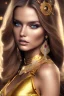 Placeholder: wonderfull camiila luddington woman, curves, robotic, golden long hair, hair covering one eye, ultradetailed fine art photo of a indian, weet face portrait, snow flakes particles, 8 mm len