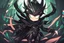 Placeholder: Chibi Mantis lord knight venom in 8k solo leveling shadow artstyle, in the style of fairy academia, hollow knight them, mask, close picture, neon lights, intricate details, highly detailed, high details, detailed portrait, masterpiece,ultra detailed, ultra quality