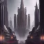 Placeholder: Gothic city,Metropolis on sea by fritz Lang,otto hung,futurismo, matte painting