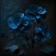 Placeholder: blue flowers dark