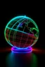 Placeholder: internet globe neon