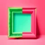 Placeholder: Square picture frame in the colors of watermelon with a light background for tubes