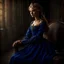 Placeholder: Medieval princess in blue dress, 4K, high quality