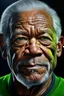 Placeholder: portrait of morgan freeman, green power ranger