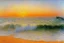 Placeholder: Amazing sunset, sea waves, sand, max liebermann and claude monet painting