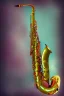 Placeholder: A saxophone jazz style, digital art