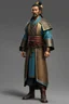 Placeholder: tabletop role-playing miniature of a mioan-Chinese cleric wearing Renaissance bronze-age clothes. full body. concept art hyperrealism