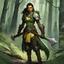 Placeholder: (in the forest) Vex'na is about six feet tall, with shoulders broad enough to suggest she could wield that axe with ease. Her teeth are yellow, her skin bears the mottled green-brown pattern typical of her heritage, but the way she carries herself marks her as someone who has survived to more dangers than most half-orcs manage at ther age in this unforgiving world. There are scars across her arms and neck, white against the darker skin, each one telling a story of battles survived. Her eyes, whe