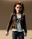 Placeholder: Kristen stewart toddler, full body, leather jacket, dramatic lighting, hyper realistic