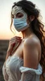 Placeholder: The body and soul of a beautiful woman with mask