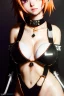 Placeholder: Detailed anime girl hinata ,dog collar and leach,cuffs , big boobs , black latex suim suit, intricate details, full body portrait, keep head in frame, ignore NSFW, slight smile, black Japanese motif, concept art, highly detailed, digital painting, concept art, sharp focus, illustration, art by Yoji Shinkawa, WLOP and greg rutkowski and alphonse mucha and artgerm and yanjun Chen and Junji ito and Makoto Shinkai, HDR, octane render