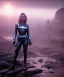 Placeholder: Ultra Realistic retro sci-fi scene, portrait, 2 blonde woman clones, sweet young Marilyn Monroe face, perfect iris, tight latex coat, helmet, Strange planet background. Spaceship, fog, rain, soft color, highly detailed, unreal engine 5, ray tracing, RTX, lumen lighting, ultra detail, volumetric lighting, 3d, finely drawn, high definition, high resolution.