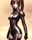 Placeholder: Detailed cute anime Kunoichi girl, brown hair, black latex bodysuit, intricate details, full body portrait, keep head in frame, slight smile, black Japanese motif, concept art, highly detailed, digital painting, concept art, sharp focus, illustration, art by Yoji Shinkawa, WLOP and greg rutkowski and alphonse mucha and artgerm and yanjun Chen and Junji ito and Makoto Shinkai, HDR, octane render.