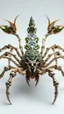 Placeholder: A dynamic front view showcasing the fusion of organic and bones elements, depicting a fully gry bones-scorpion . Its intricate mechanisms are driven by interlocking blade and complex mechanical blade embedded throughout its glass frame. mist-grass eating leaf