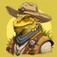 Placeholder: dungeons and dragons character, a bearded dragon lizardfolk cowboy bounty hunter