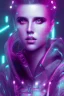 Placeholder: danish singer mø face, cyberpunk, neonbrush tones,