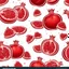 Placeholder: pomegranate in water drops, transparent background