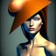 Placeholder: a woman's hat that is also a radio antenna