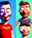 Placeholder: portrait, plasticine elon musk figure, Seth MacFarlane style, family guy figure, minimal, smile, black dress, photo studio, wide angle view, color background, color smoke, soft color, highly detailed, unreal engine 5, ray tracing, RTX, lumen lighting, ultra detail, volumetric lighting, 3d, high definition.