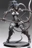 Placeholder: female gray skin Shadar-Kai wielding a Whip a whip made out of black thorns