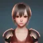 Placeholder: Anime girl cute neck head portrait, warrior costume, village, meditation, 8k quality