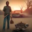 Placeholder: Mystery Texas chainsaw massacre,Ambiance dramatique, hyperrealisme, 8k, high quality, lot of details, fit within portrait