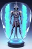 Placeholder: Futuristic Neon crystal skeleton samurai smoke glass fire water