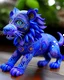 Placeholder: A violet cosmic elemental lion designed in Oaxacan alebrijes painted by Karl Wiener