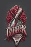 Placeholder: rose mit rasiermesser, haarschneidemaschine und diamant über schriftzug,firmenlogo für friseur barber, name soll SAMO THE BARBER sein, high quality, logo, graffitidesign, parallel