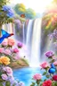 Placeholder: Trés belles roses, rainbows, beautiful colors gardens , flowers, cascades,Birds, butterfly