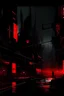 Placeholder: pos-apocalyptic cyberpunk city, a plubicity showing the number "2222", abstract black painting, illuminated red neon, concept art, dark, high contrast, make it as a sticker