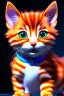 Placeholder: furry orange kitten, Pixar style