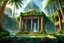 Placeholder: затерянные храмы индии каджурахо в джунглях двор храма пальмы скалы водопады лианы руины фэнтези арт 8k