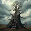 Placeholder: surreal tree ladder, by Ceslovas Cesnakevicius